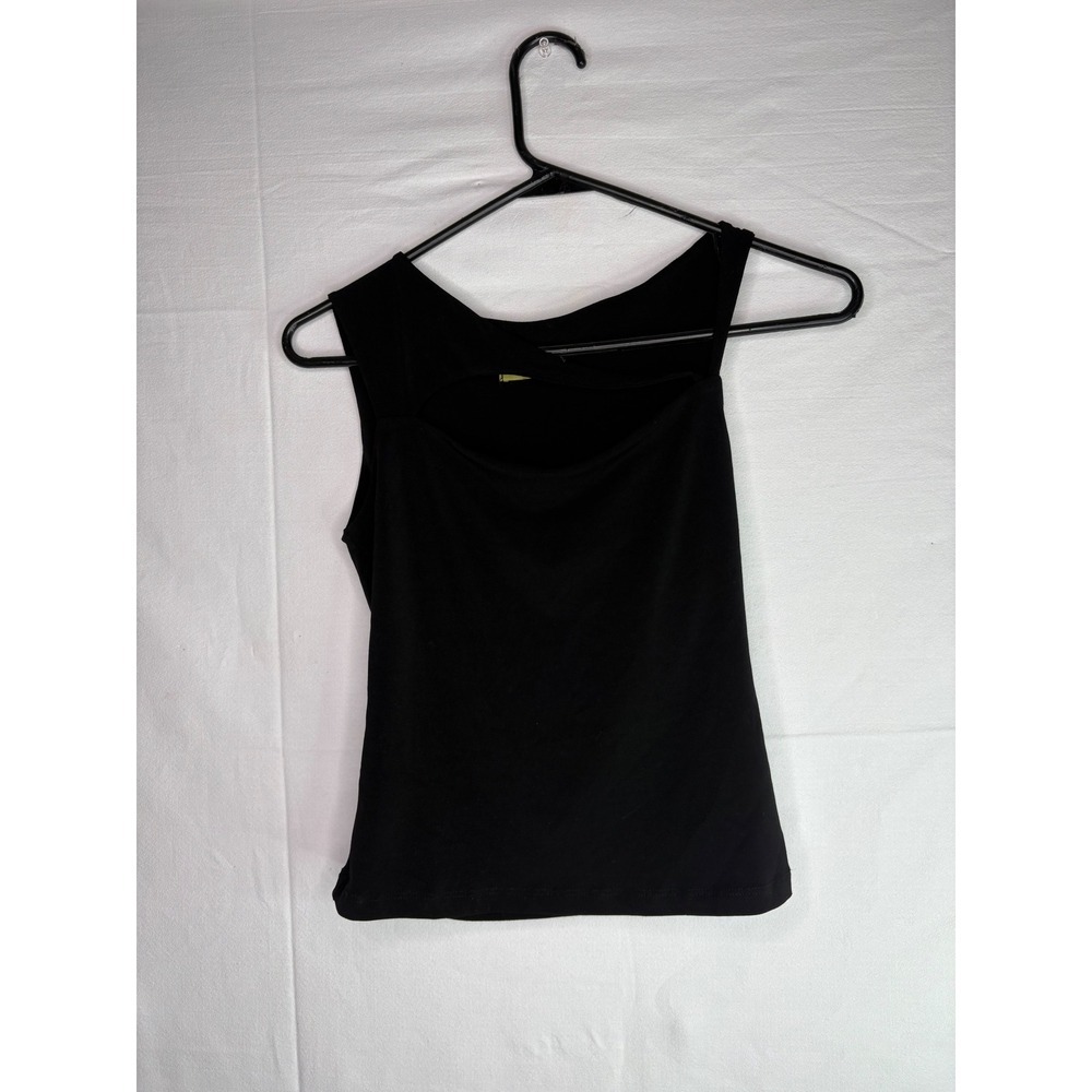XXI Forever Womens Black Asymmetrical Cutout Sleeveless Tank Top Small